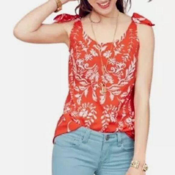 CAbi Style #5255 Mosaic Tank Top, Sleeveless, Knotted Straps, XS - Picture 3 of 10